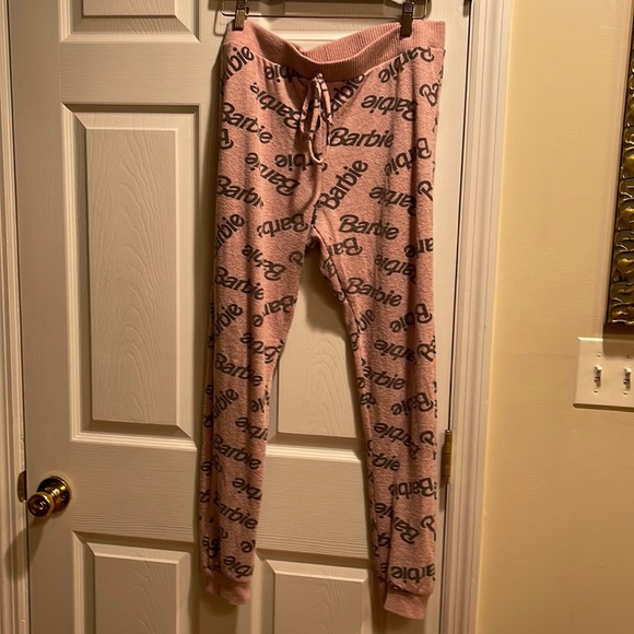Barbie soft drawstring pink gray lounge Pj pants - Picture 1 of 4